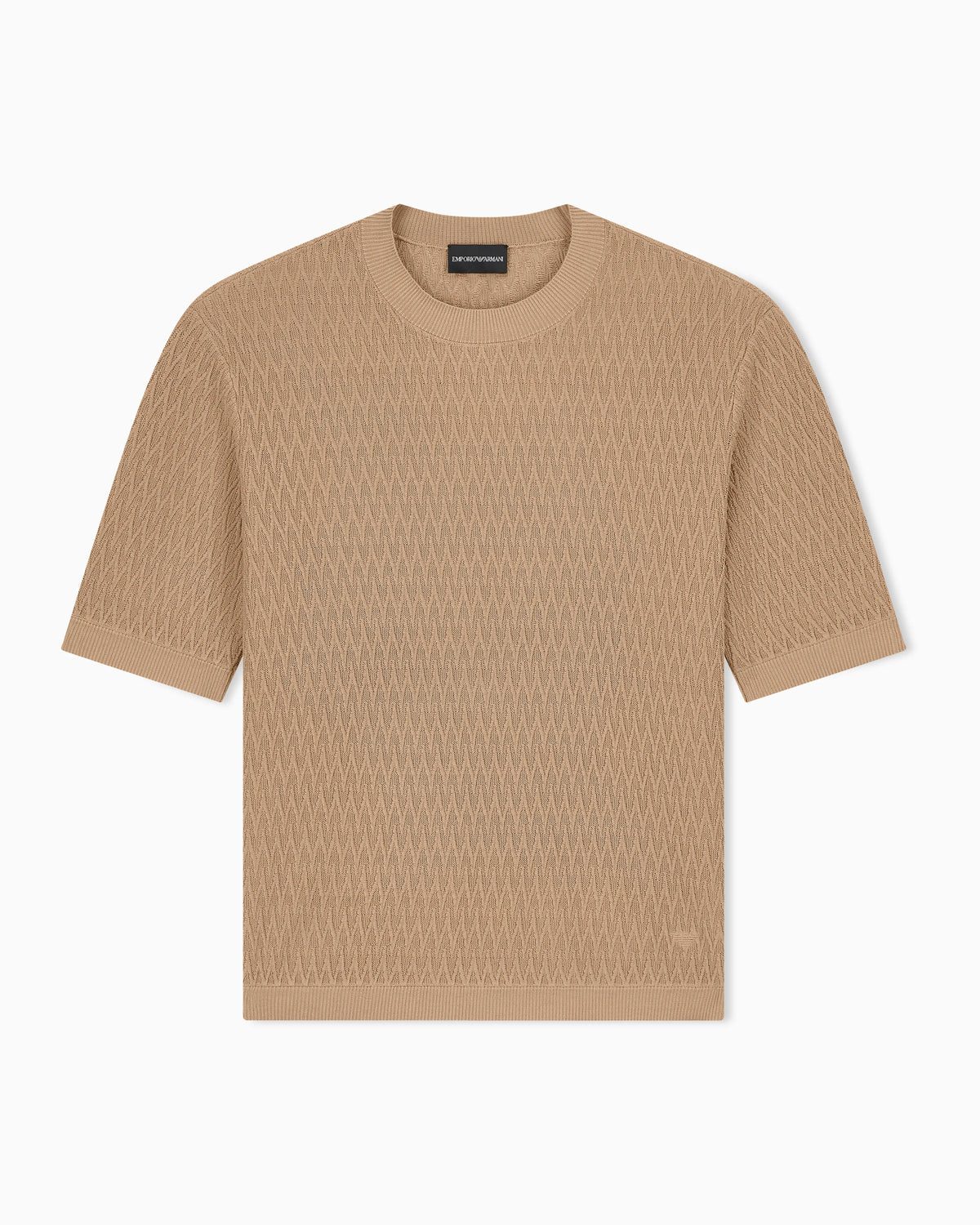 Chevron jacquard knit sweater