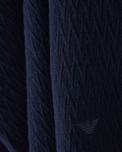 Chevron jacquard knit sweater