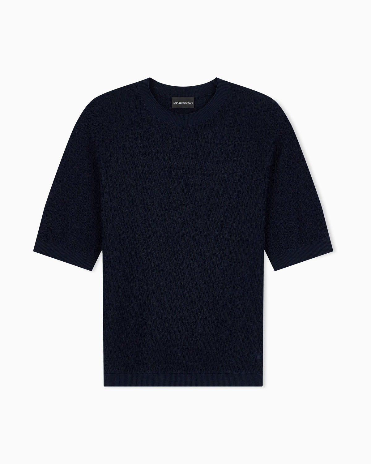 Chevron jacquard knit sweater