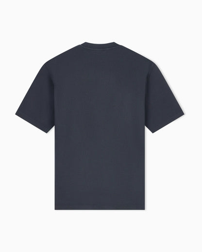 Piqué jersey T-shirt with embroidered raised logo
