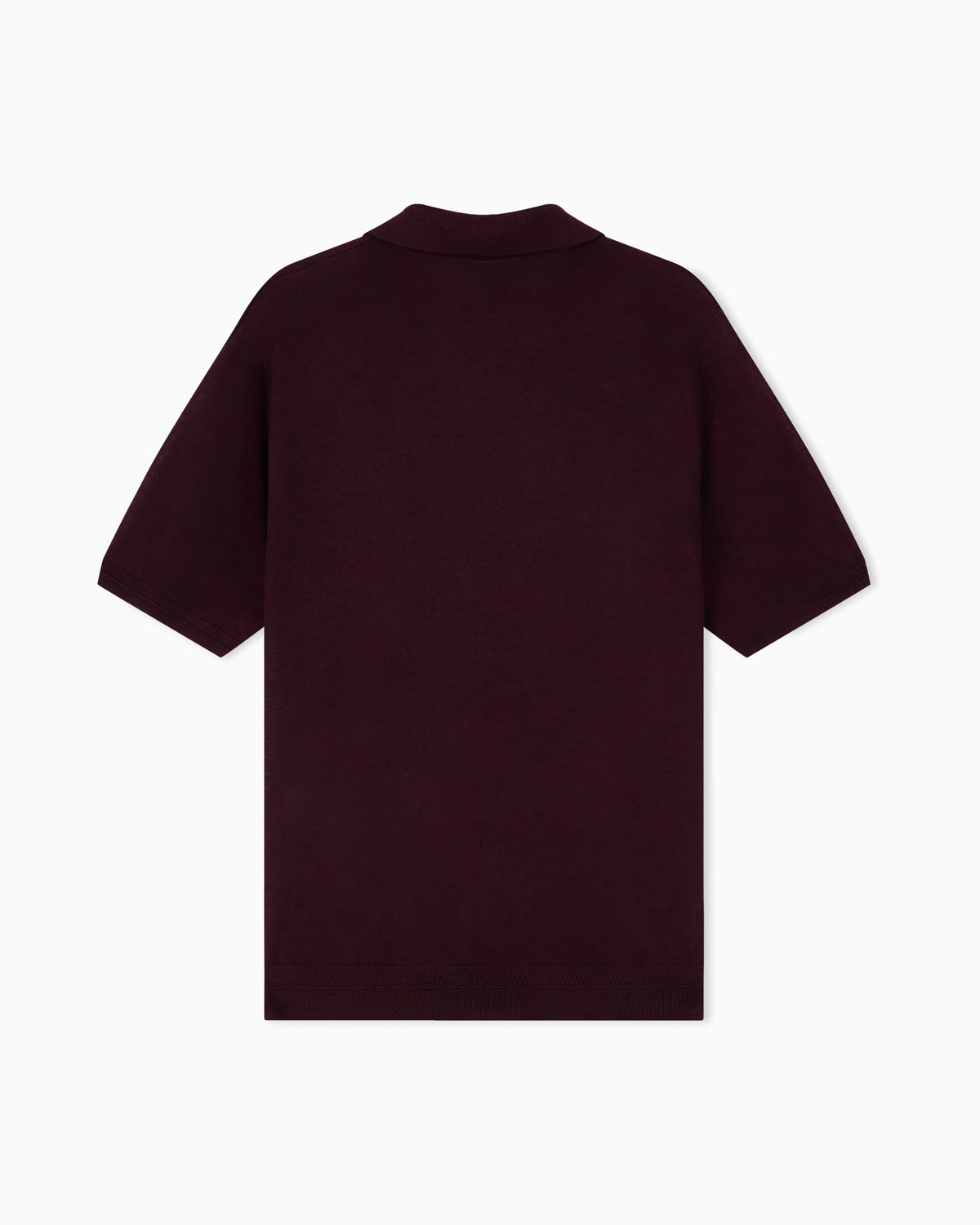 Virgin wool and silk polo neck sweater