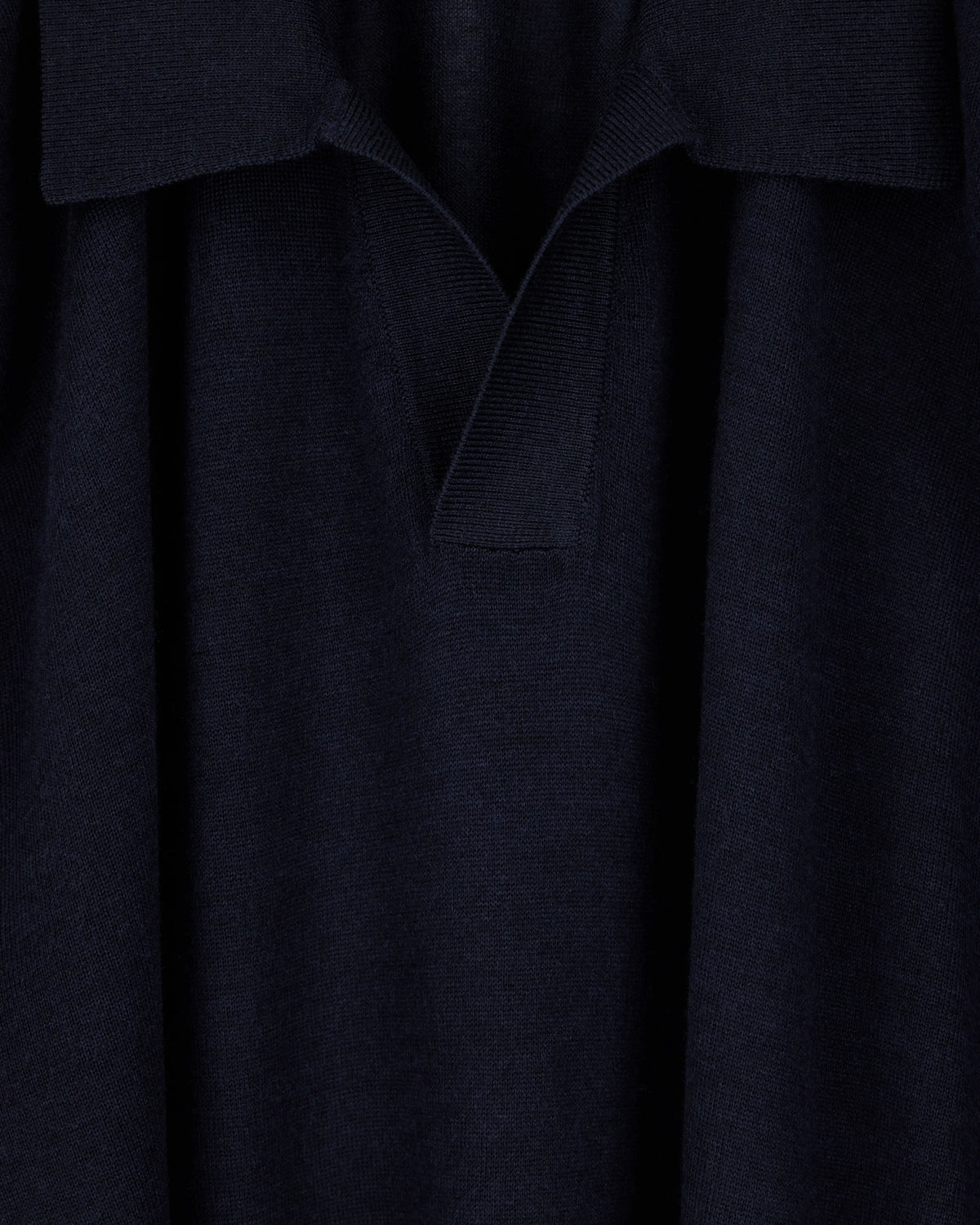 Virgin wool and silk polo neck sweater