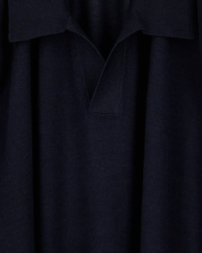 Virgin wool and silk polo neck sweater
