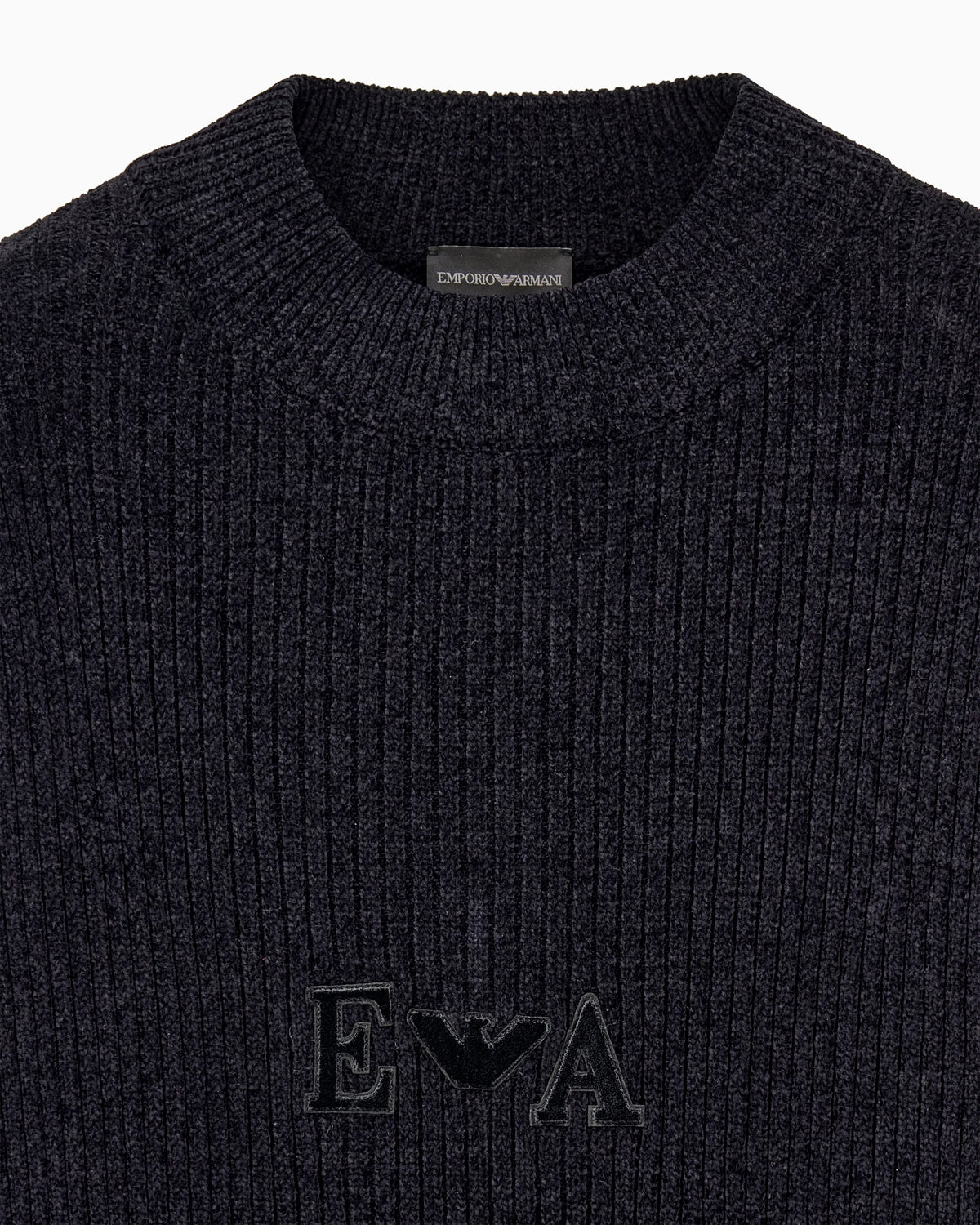 Ribbed chenille sweater with Signature Capsule logo