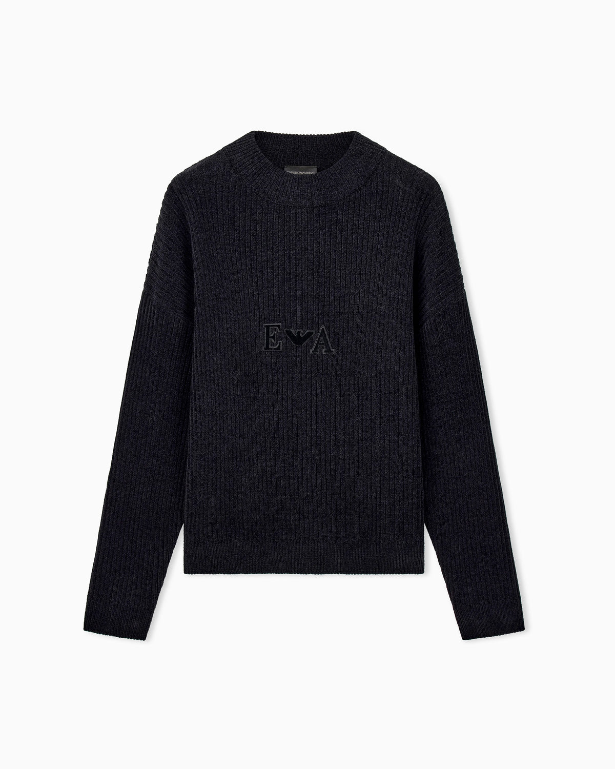 Ribbed chenille sweater with Signature Capsule logo