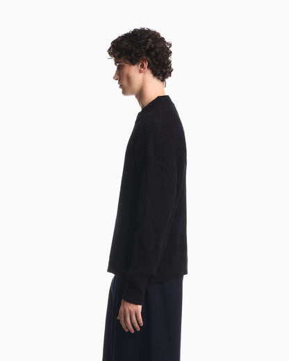 Ribbed chenille sweater with Signature Capsule logo