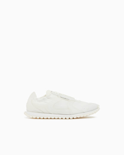 Sneakers in ripstop and mesh with textured rubber sole