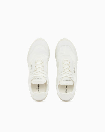 Sneakers in ripstop and mesh with textured rubber sole