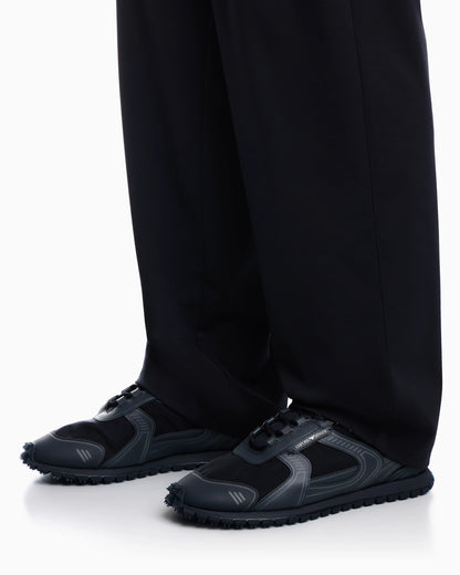 Sneakers in ripstop and mesh with textured rubber sole