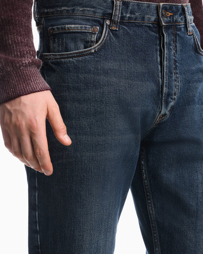 Five-pocket jeans regular fit with stone wash