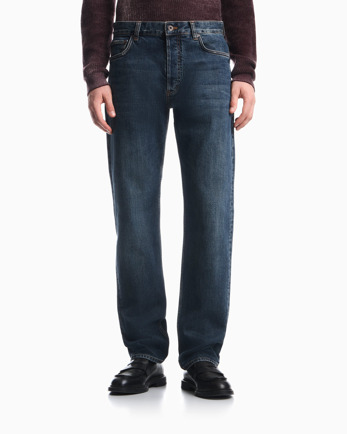 Five-pocket jeans regular fit with stone wash