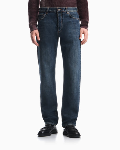 Five-pocket jeans regular fit with stone wash