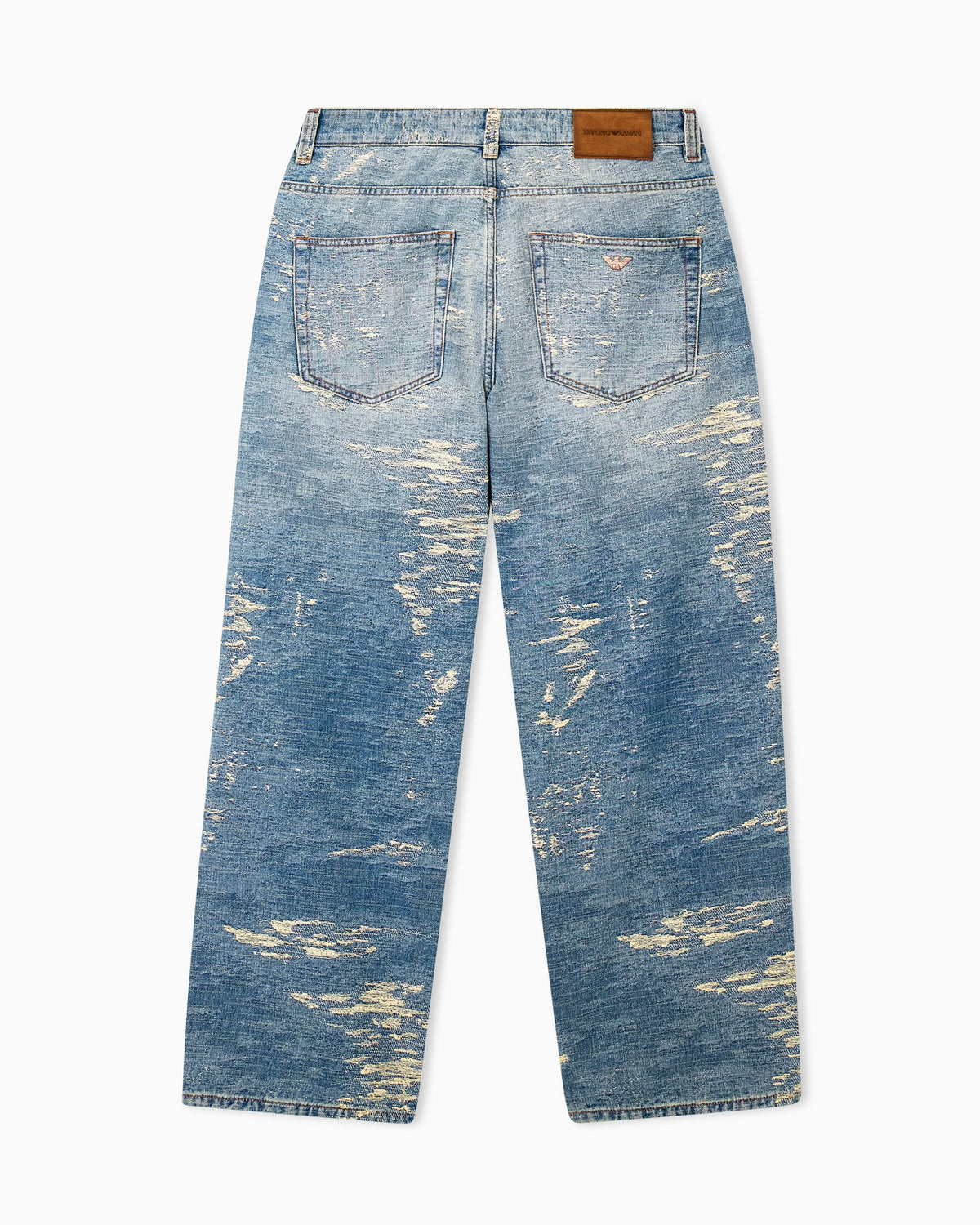 5-pocket pants denim with a distressed stone washed effect