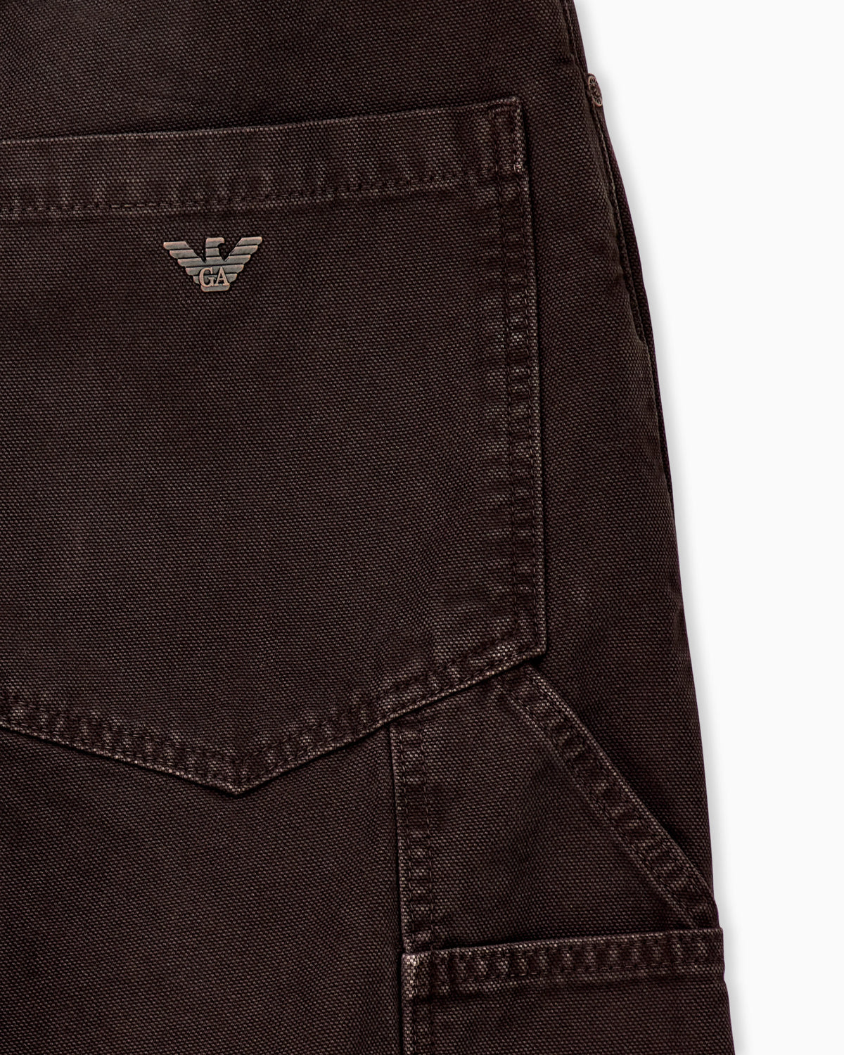 Oversized cotton workwear trousers with utility pockets