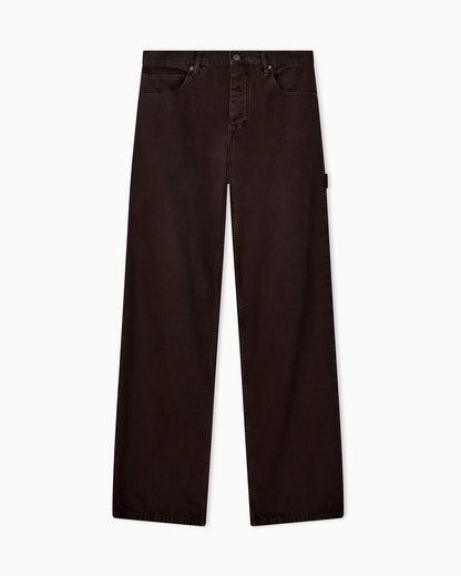 Oversized cotton workwear trousers with utility pockets
