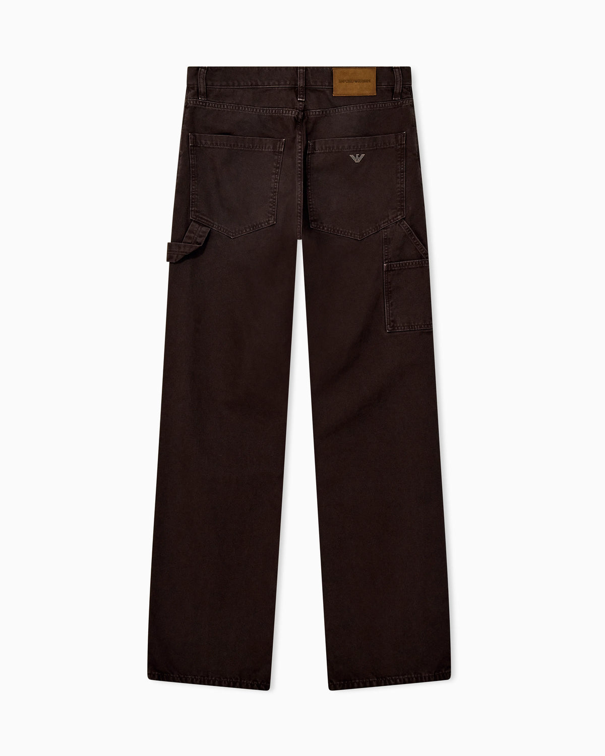 Oversized cotton workwear trousers with utility pockets