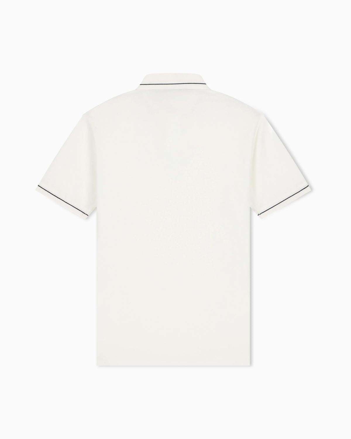 Piqué polo shirt with stripe detail on the collar
