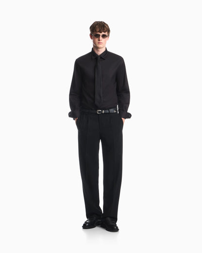 Regular fit shirt in cotton jacquard