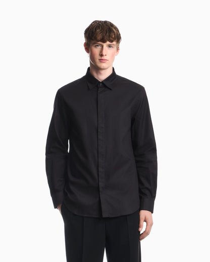 Regular fit shirt in cotton jacquard