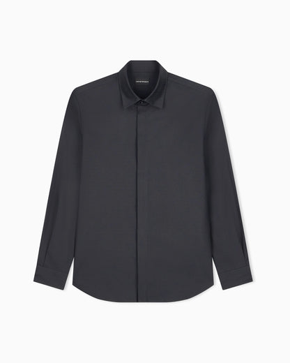 Regular fit shirt in cotton jacquard