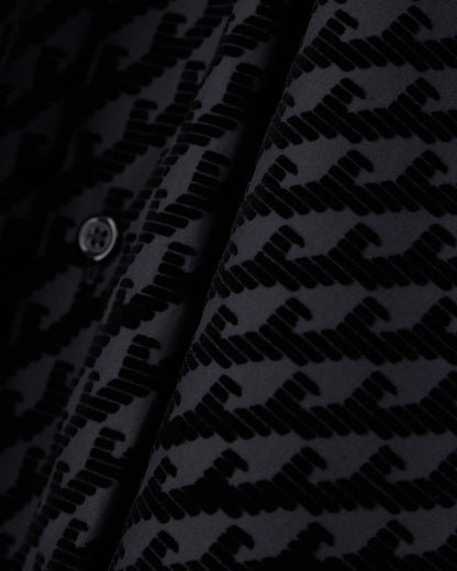 Shirt in cotton with flocking