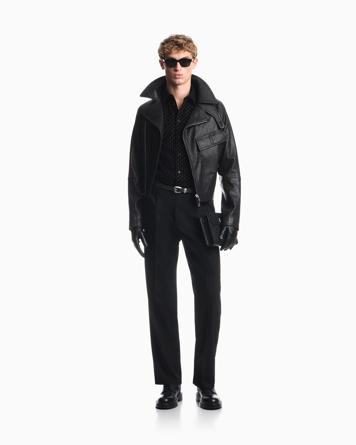 Shirt in cotton with flocking