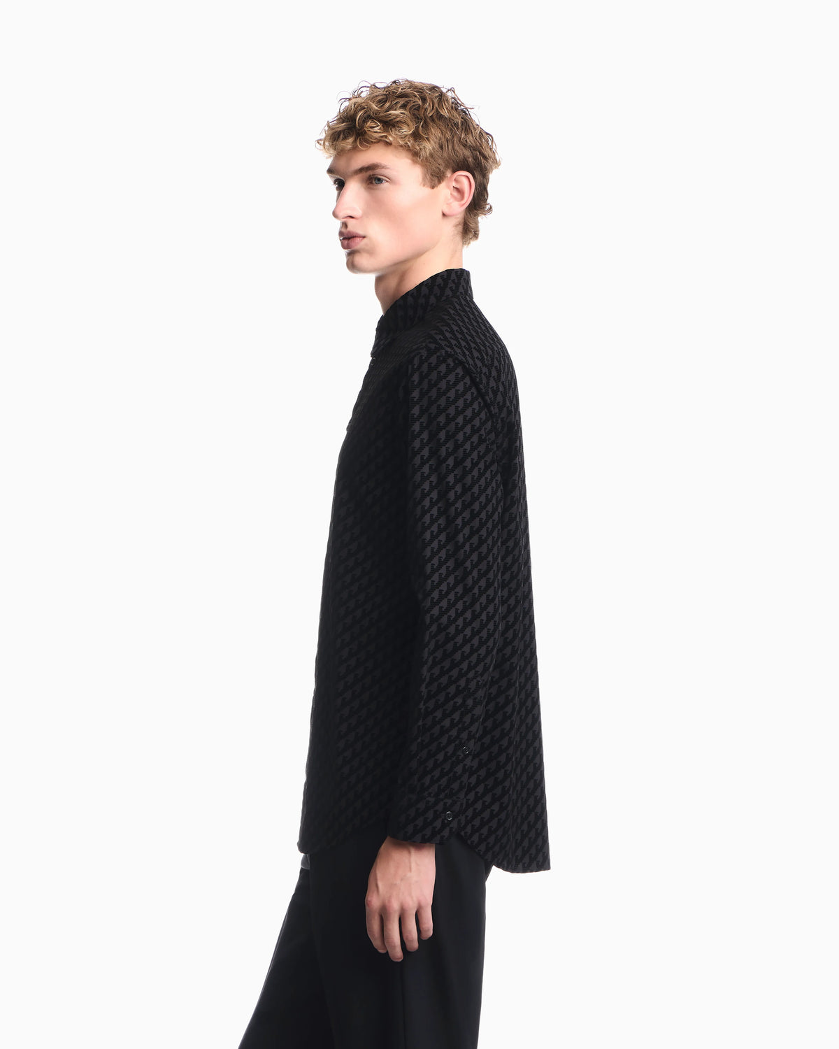 Shirt in cotton with flocking