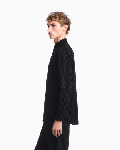 Shirt in cotton with flocking