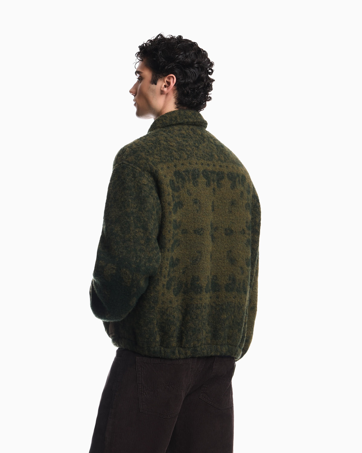 Jacquard wool blend blouson Boteh Capsule