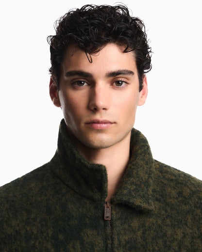 Jacquard wool blend blouson Boteh Capsule
