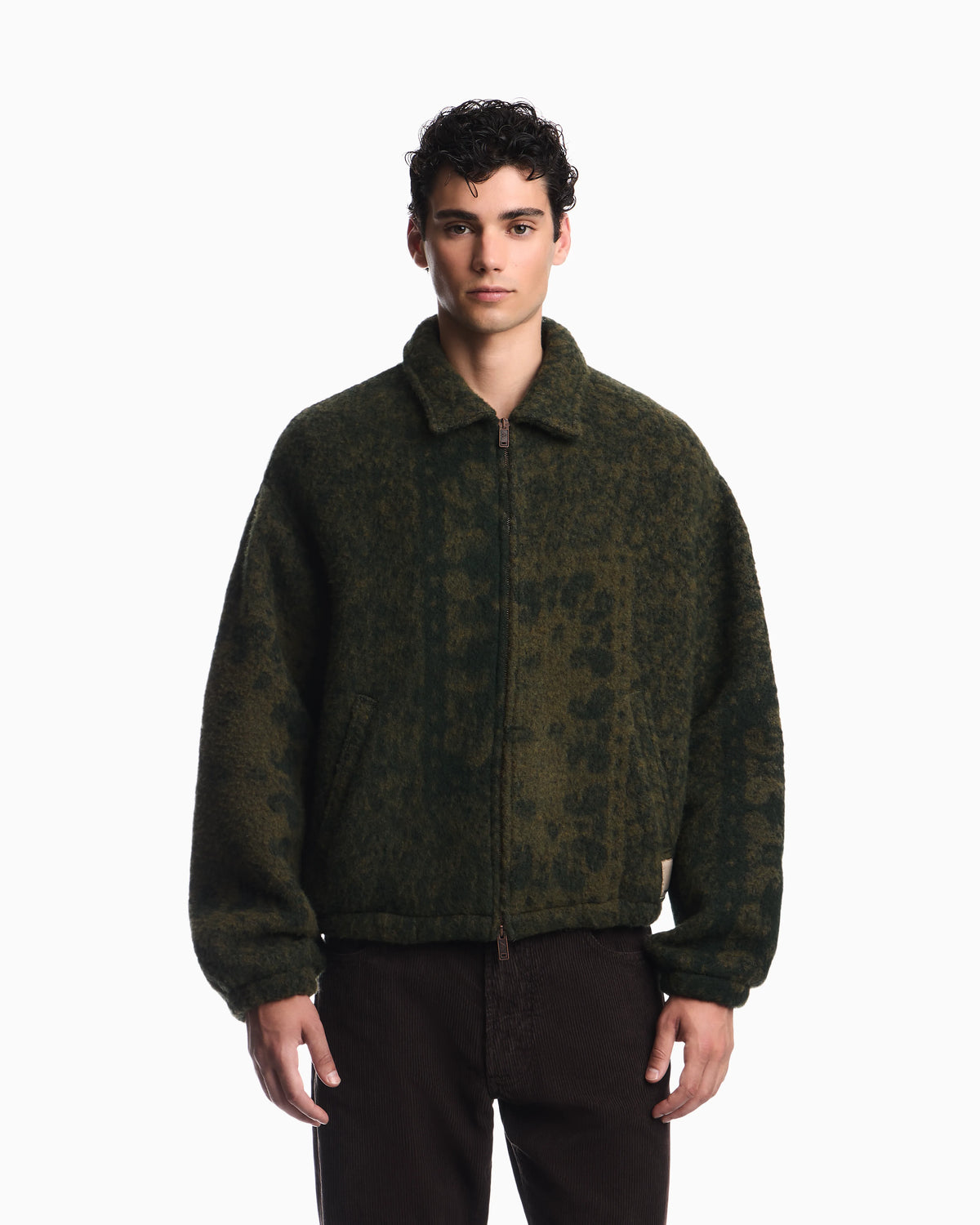 Jacquard wool blend blouson Boteh Capsule