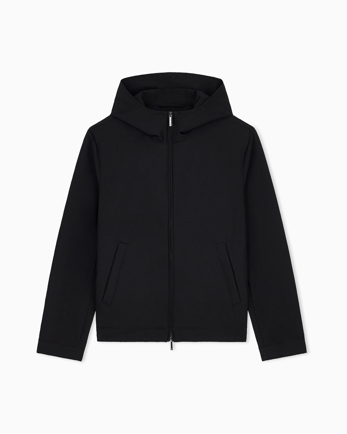 Blouson jacket seersucker with down and feather padding