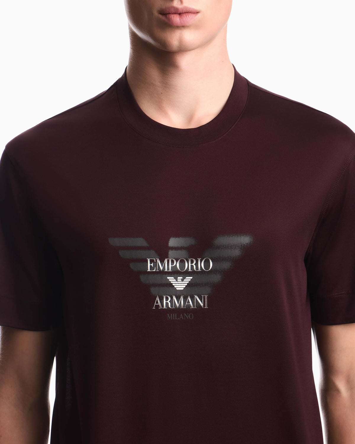 Lyocell blend jersey T-shirt with graffiti eagle logo print