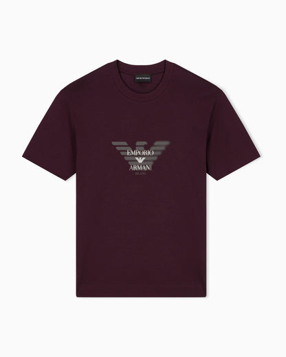 Lyocell blend jersey T-shirt with graffiti eagle logo print