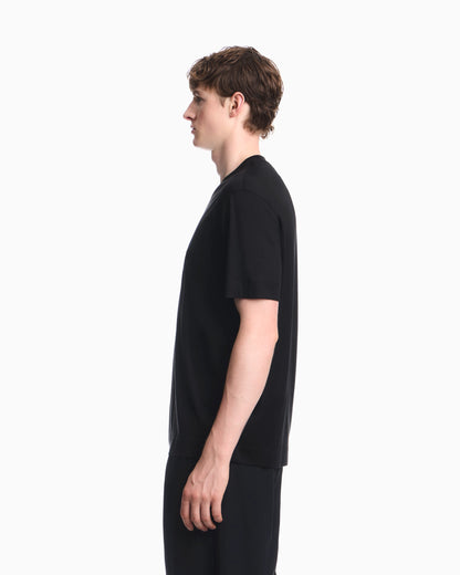 Lyocell blend jersey T-shirt with graffiti eagle logo print