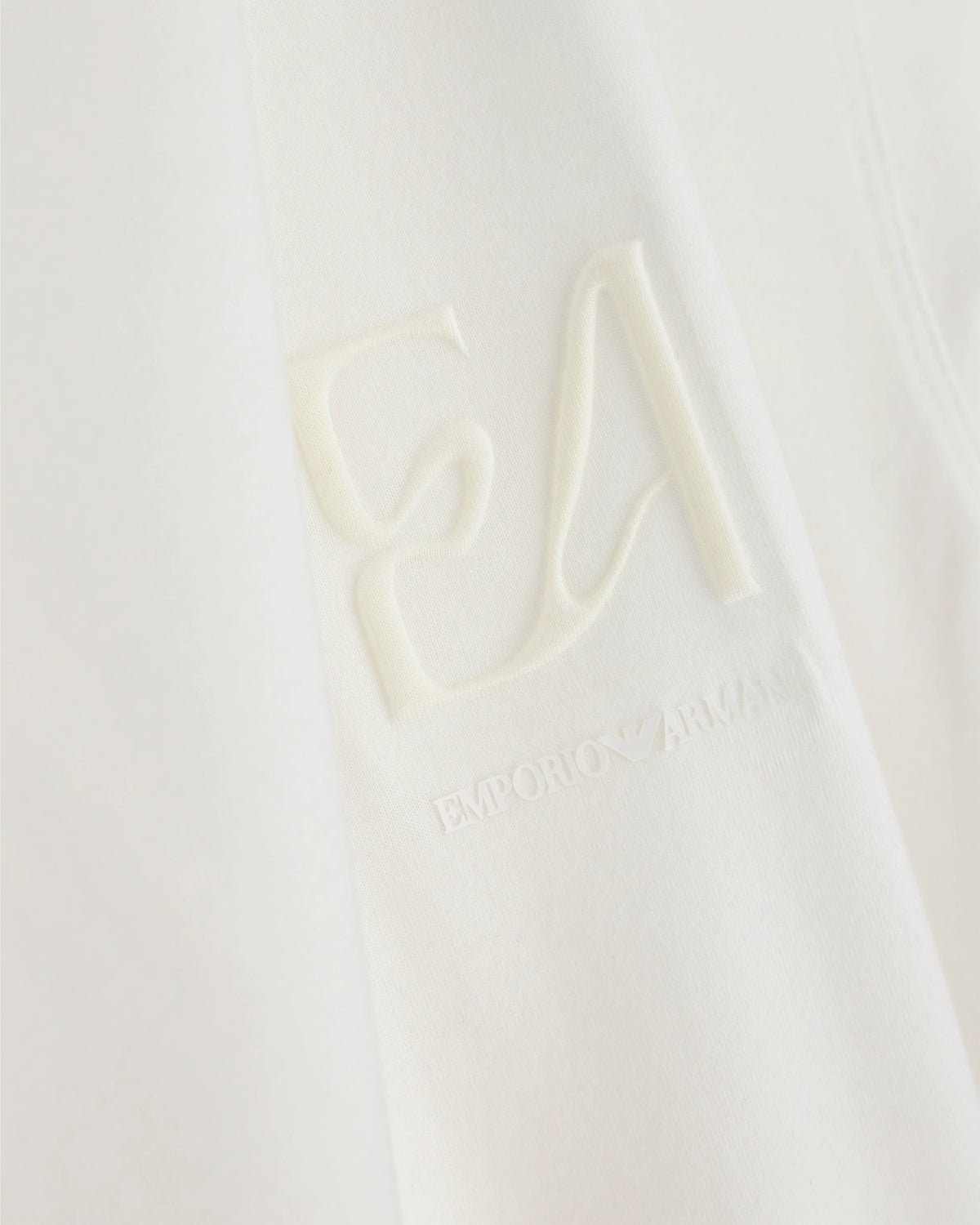 T-shirt in lyocell blend jersey with embossed ea logo