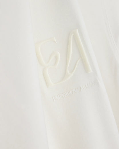 T-shirt in lyocell blend jersey with embossed ea logo