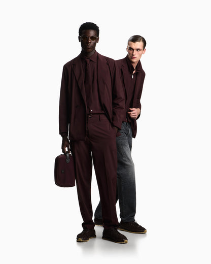 Trousers with regular fit flat front and belt loops