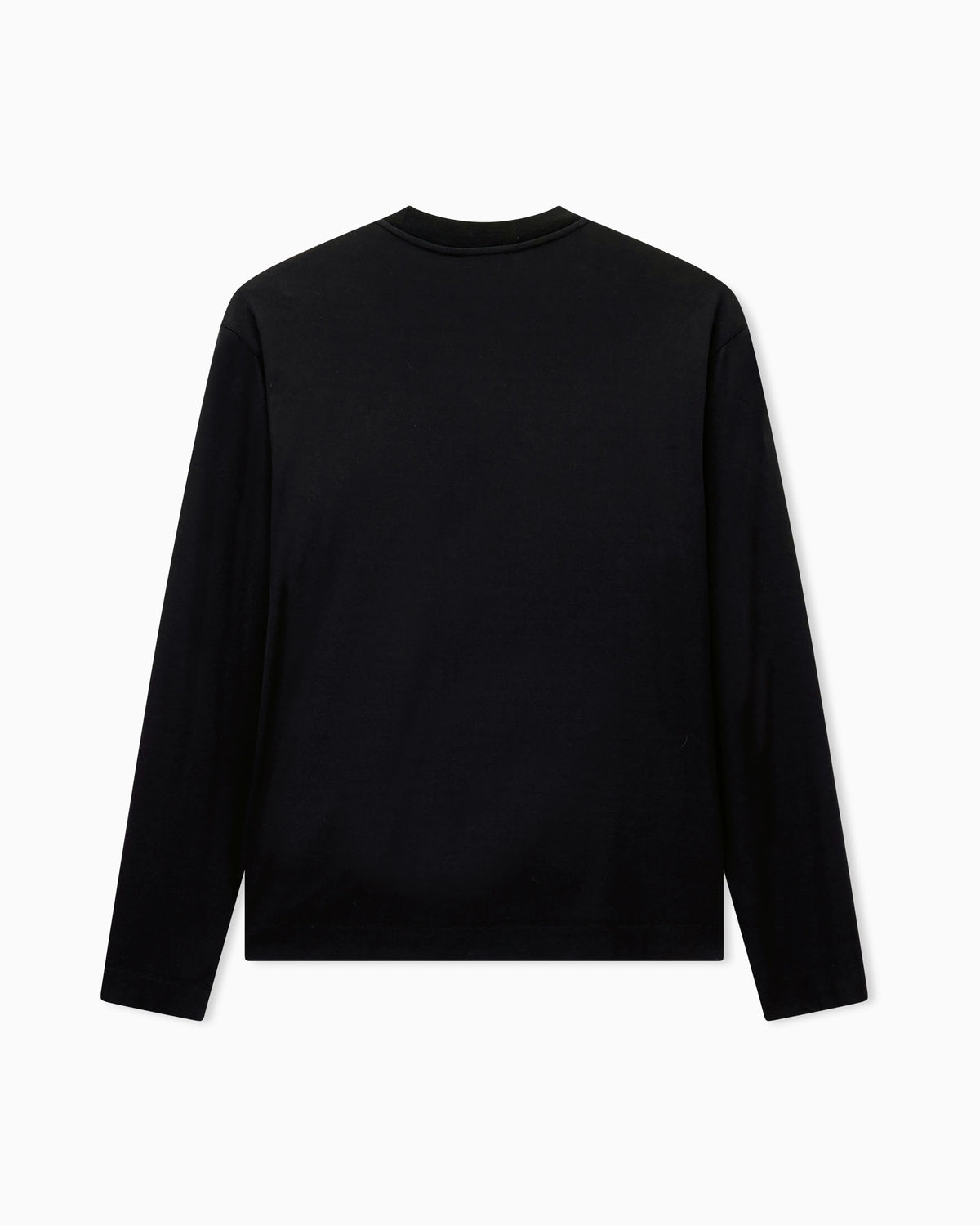 Modal jersey shirt with embroidered logo on neckline