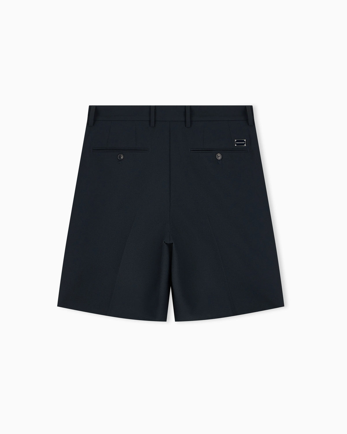 Bermuda shorts in seersucker with down and feather padding