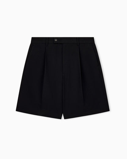 Bermuda shorts in seersucker with down and feather padding
