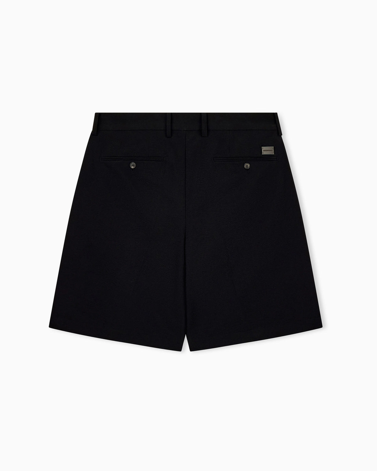 Bermuda shorts in seersucker with down and feather padding