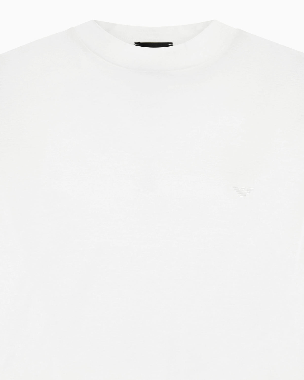 Jersey T-shirt with micro eagle embroidery