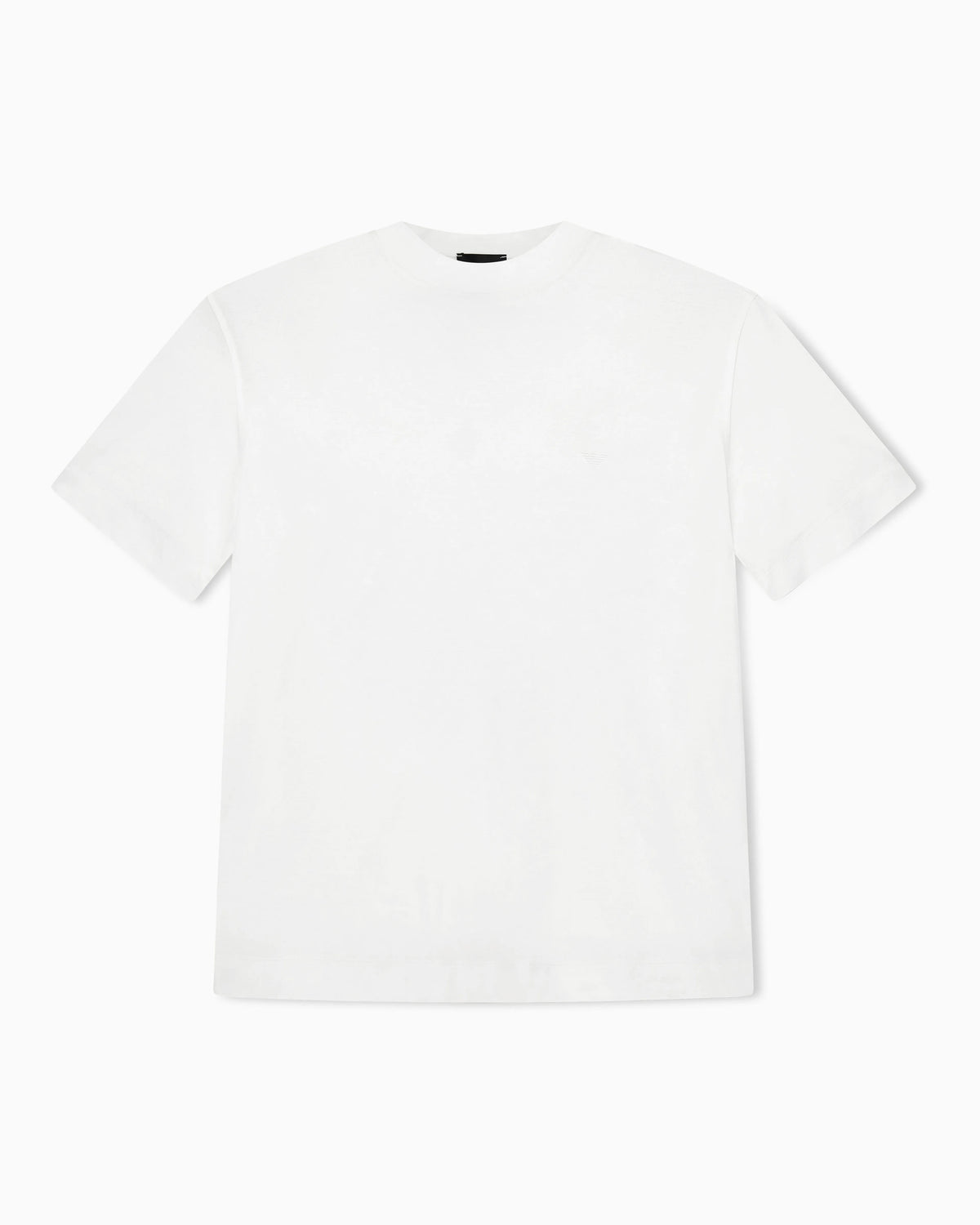 Jersey T-shirt with micro eagle embroidery