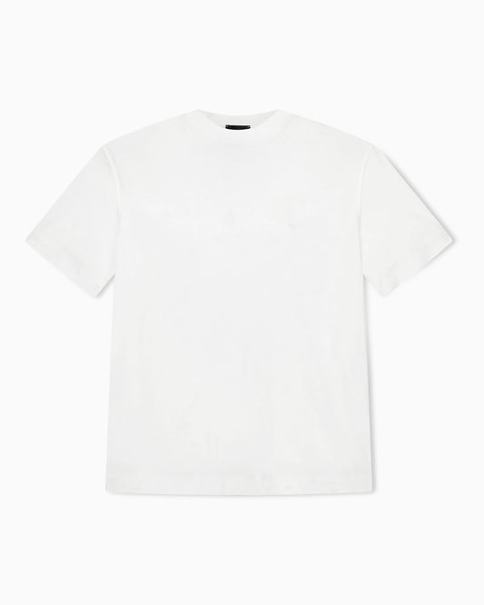 Jersey T-shirt with micro eagle embroidery