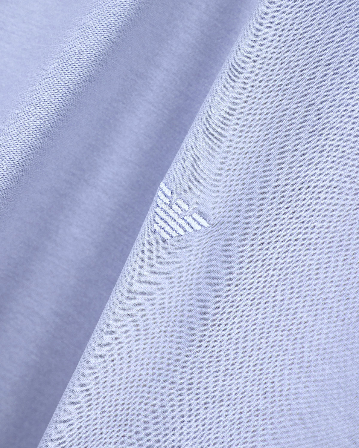 Jersey T-shirt with micro eagle embroidery