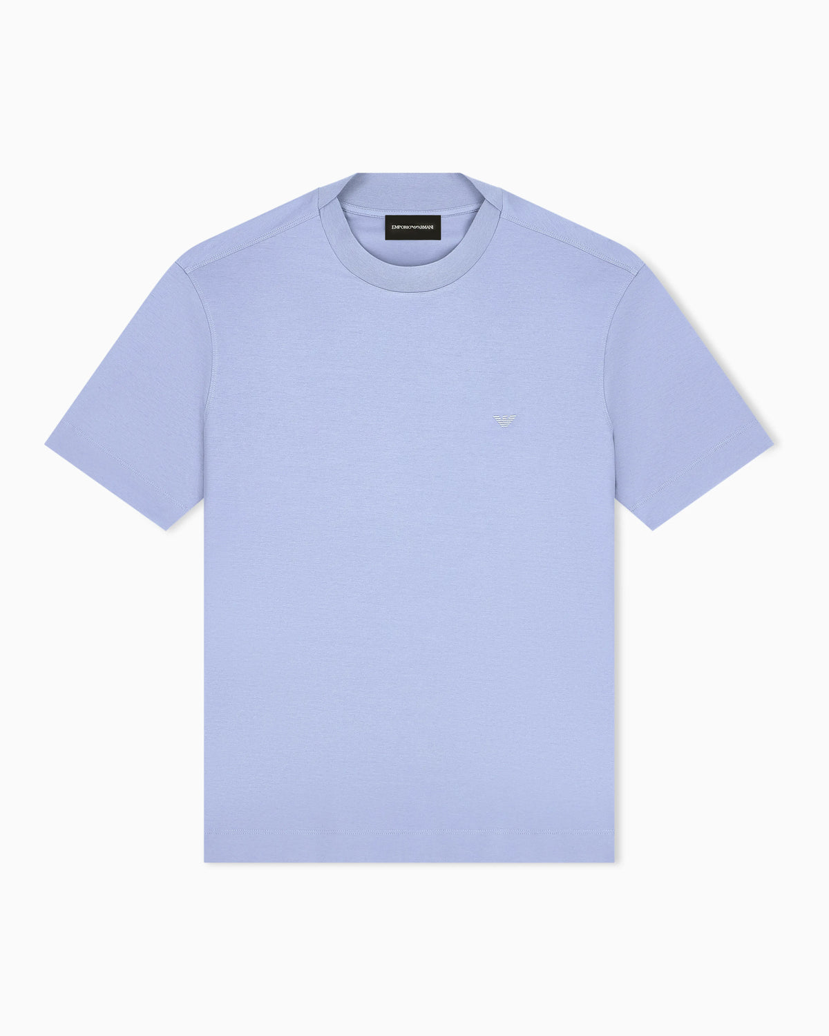 Jersey T-shirt with micro eagle embroidery