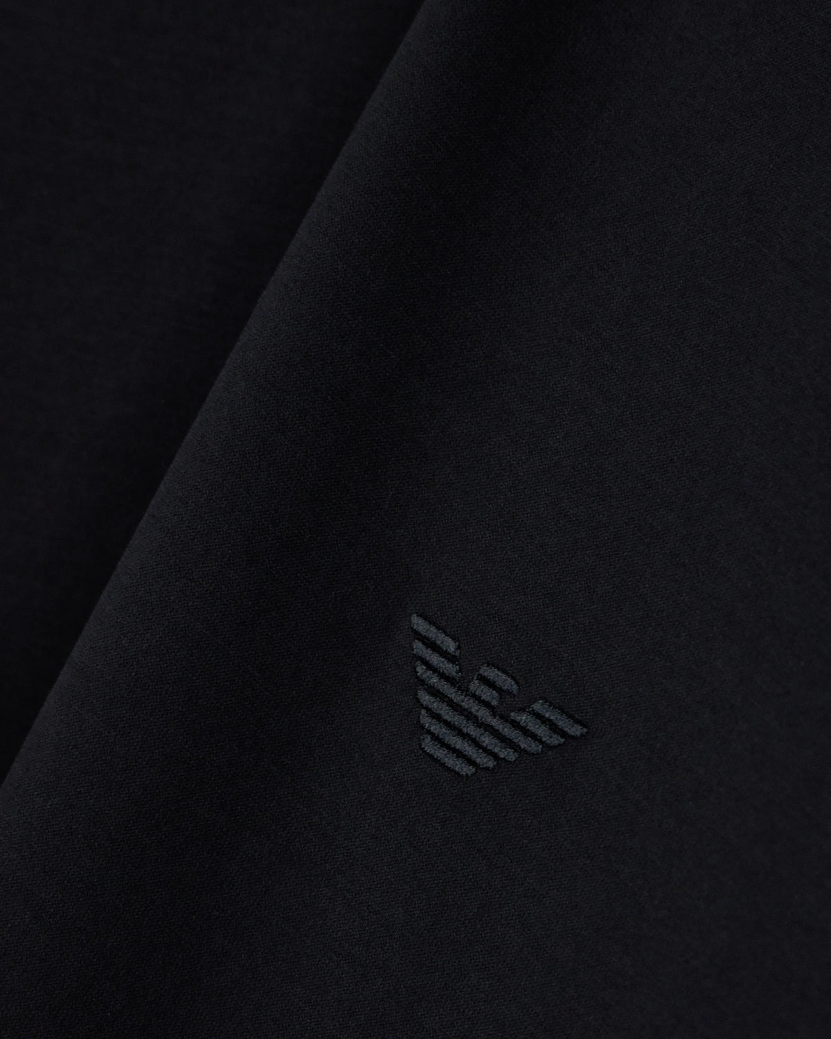 Jersey T-shirt with micro eagle embroidery
