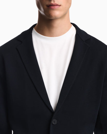 Single-breasted blazer in Travel Essential knit fabric
