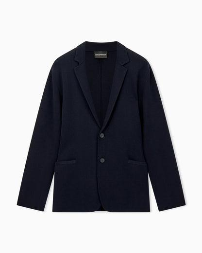 Single-breasted blazer in Travel Essential knit fabric